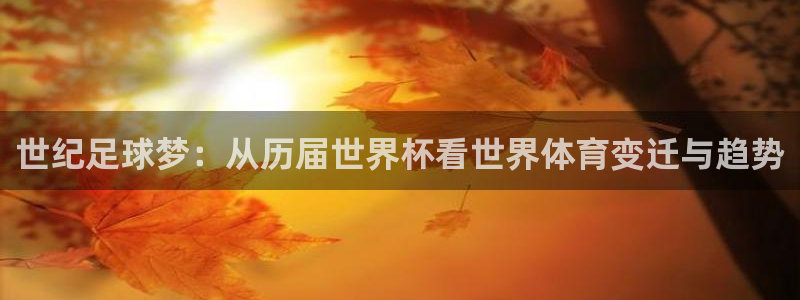 亚洲杯比赛直播:世纪足球梦:从历届世界杯看世界体育变迁与趋势